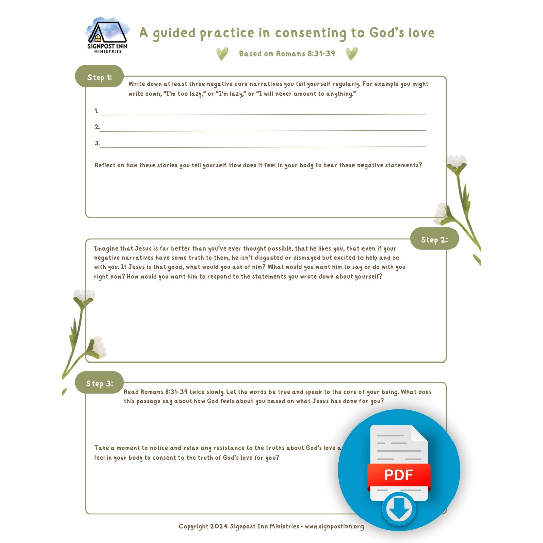 Free Worksheet: Guided practice in consenting to God's love