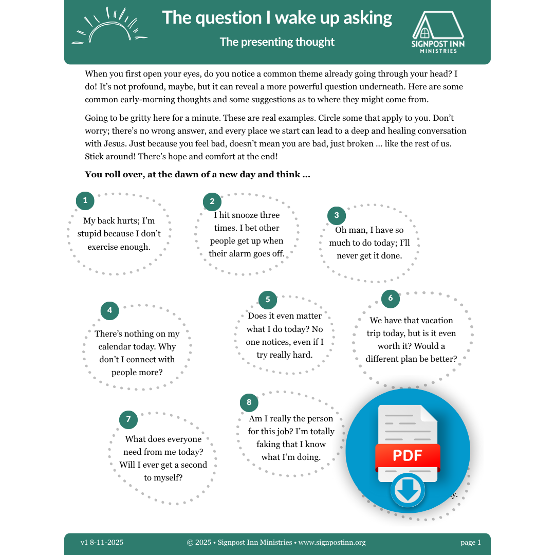 Free Worksheet: The Question I Wake Up Asking