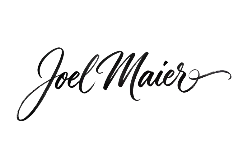 eine Kaligraphie des namens Joel Maier