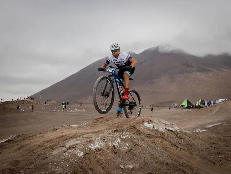 mountains cyclist