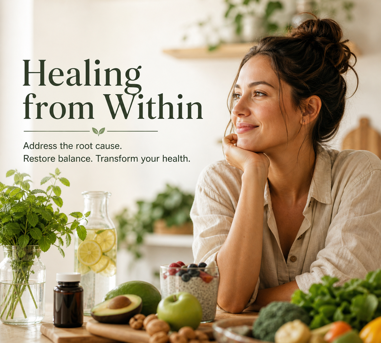 Holistic health and nutrition illustration