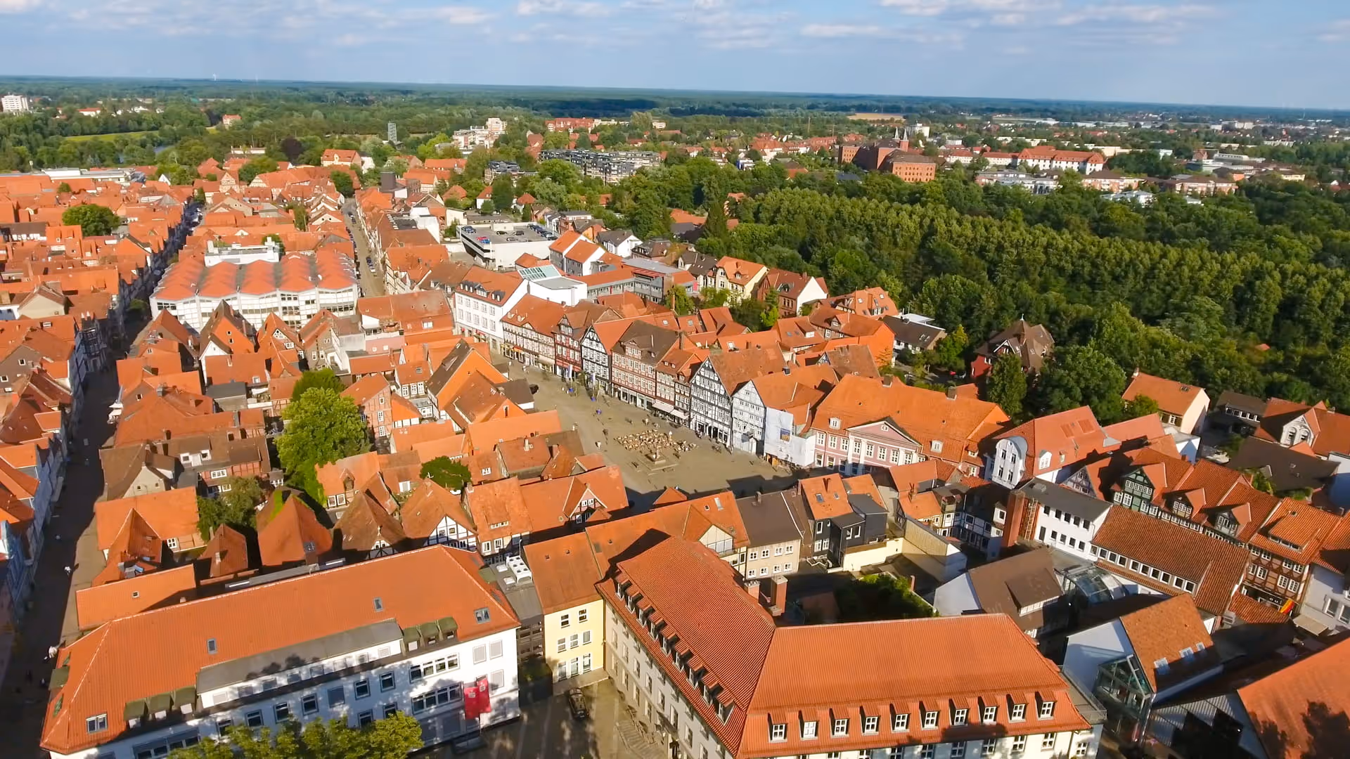 Luftaufnahme der Stadt Celle in Niedersachsen