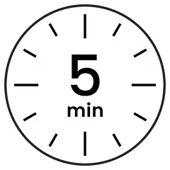 5 min clock illustration