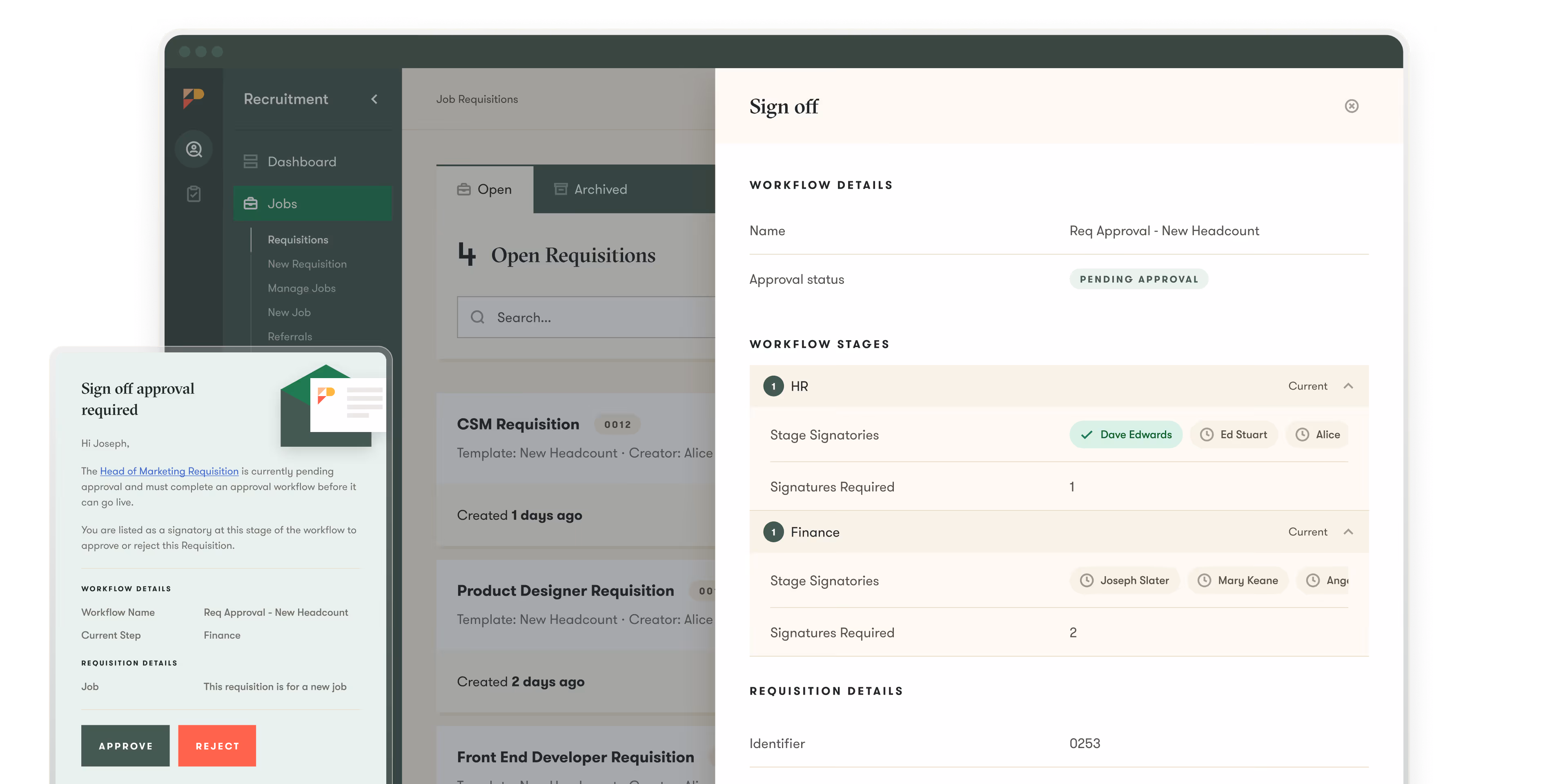 pinpoint ats ui example of approval workflows to help make hiring easier