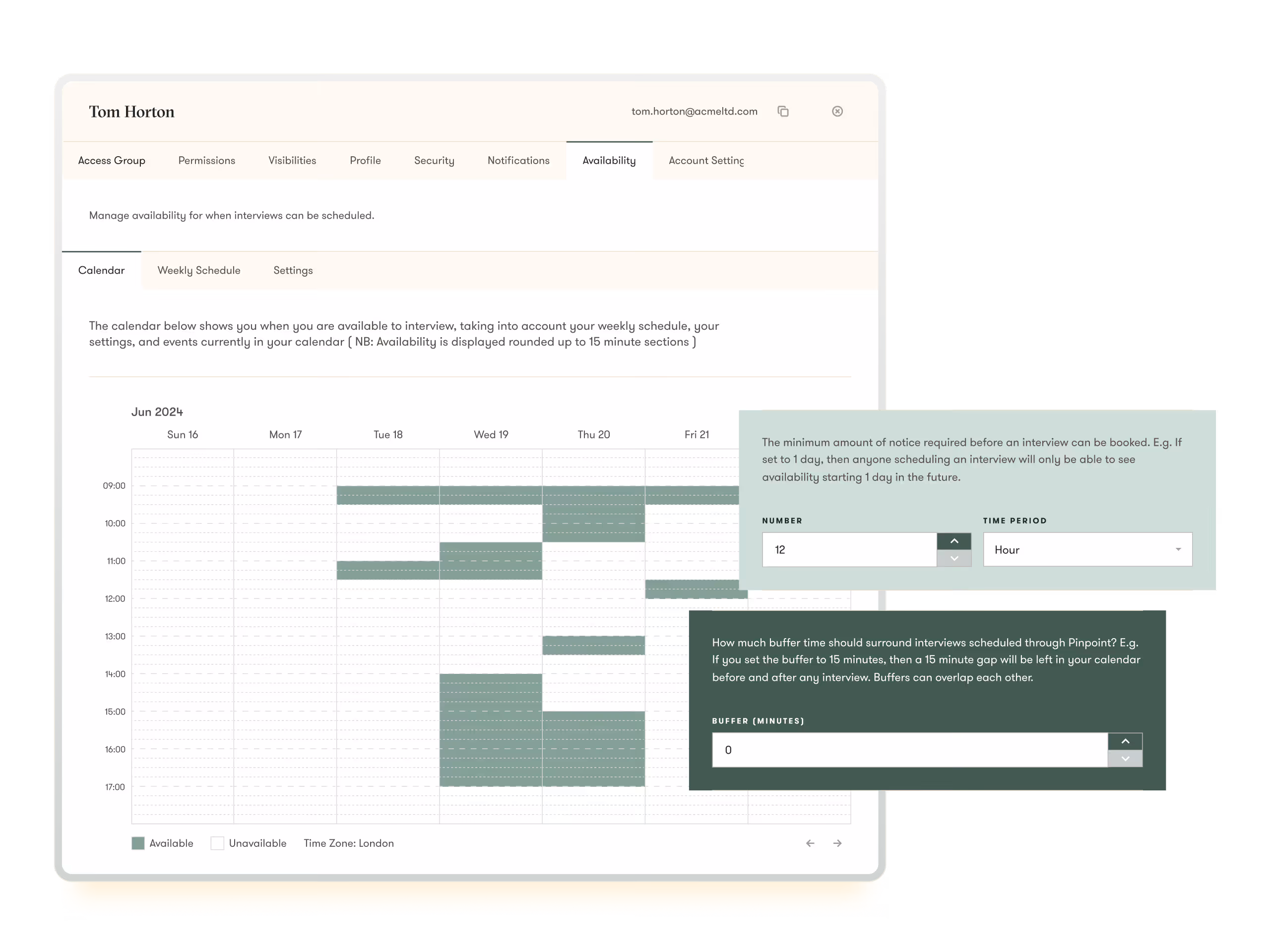 pinpoint ats ui example of interview management in the platform to help make hiring easier