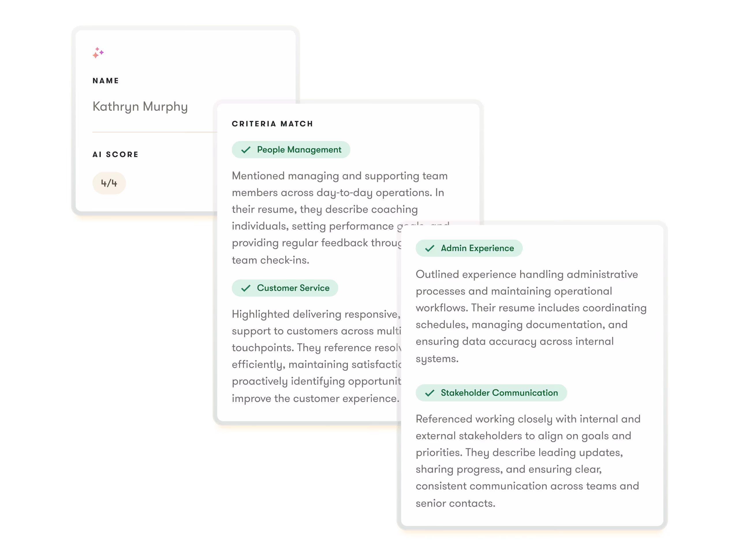pinpoint ats ui example of ai candidate match score in the platform to help make hiring easier