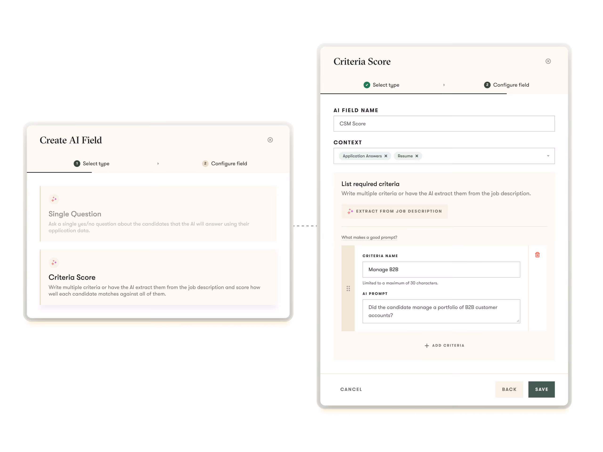 pinpoint ats ui example of ai candidate match score in the platform to help make hiring easier