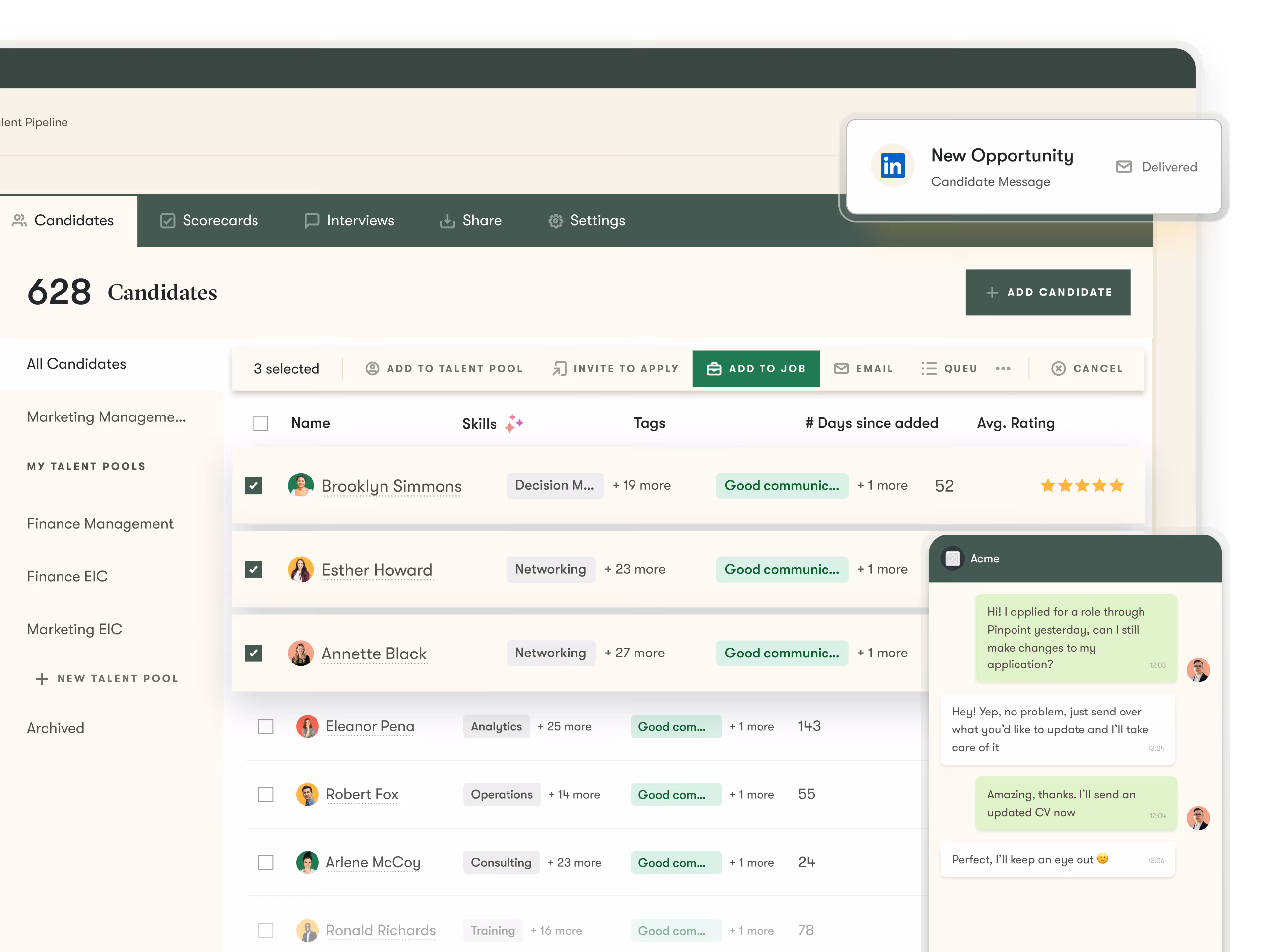 pinpoint ats dashboard how pinpoint works for talent acquisition teams