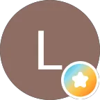 Klant-avatar met initiaal L in bruin met zon-icoon — klantcase Beeldmerk