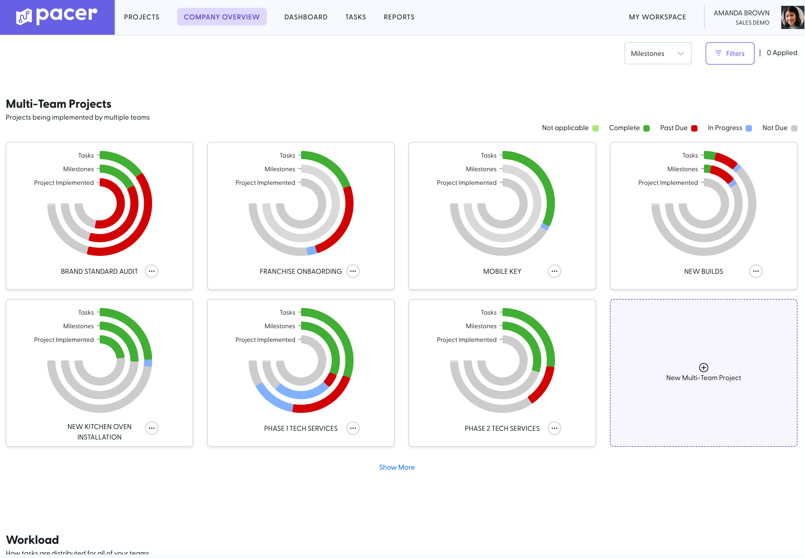 Pacer Company Overview page