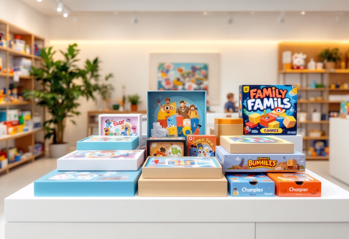 image of family-fun board games display