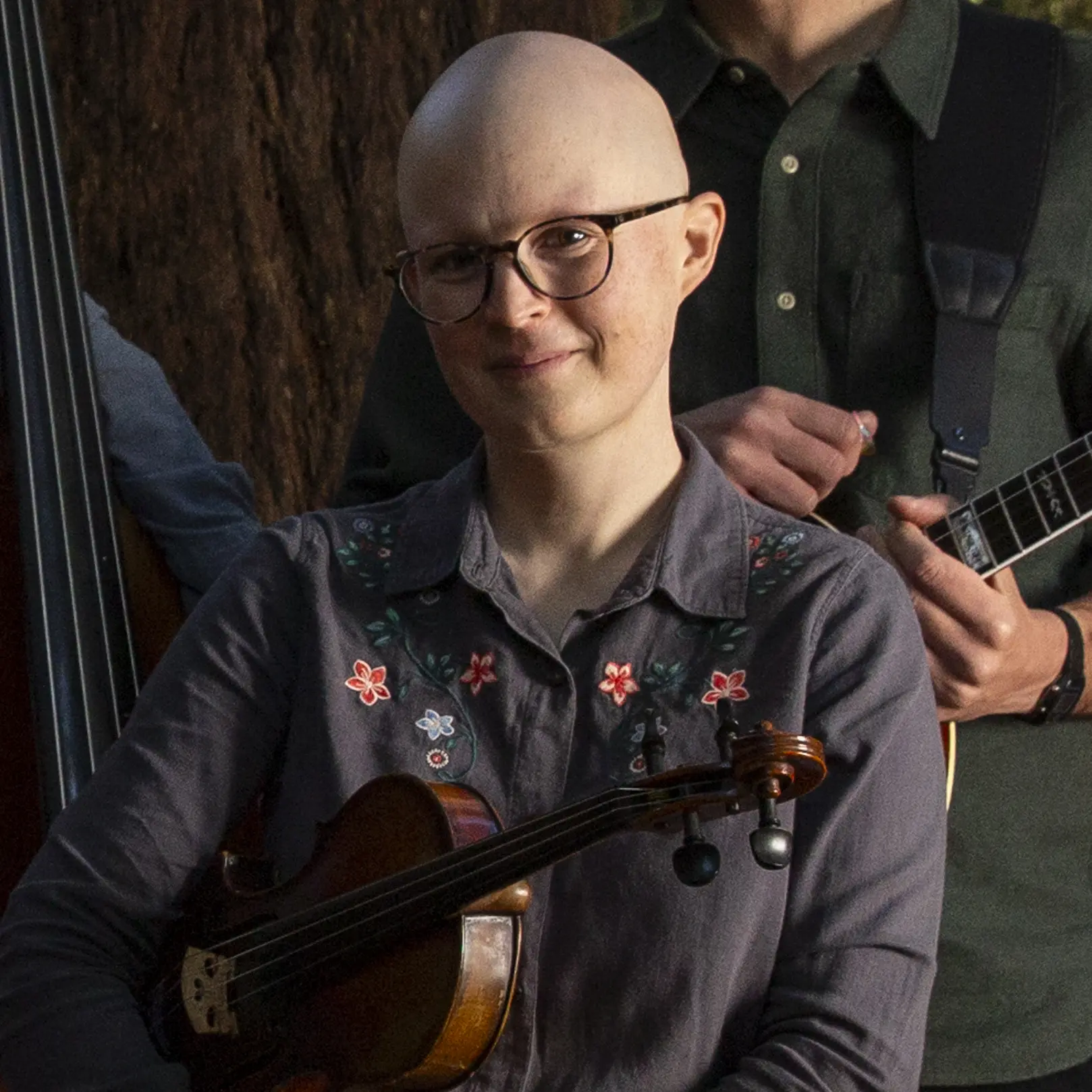 Leah Wollenberg, fiddle player for Critical Grass bluegrass band