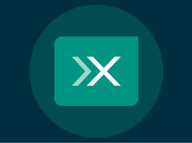 Logo of Financial Data Exchange on a dark green background.