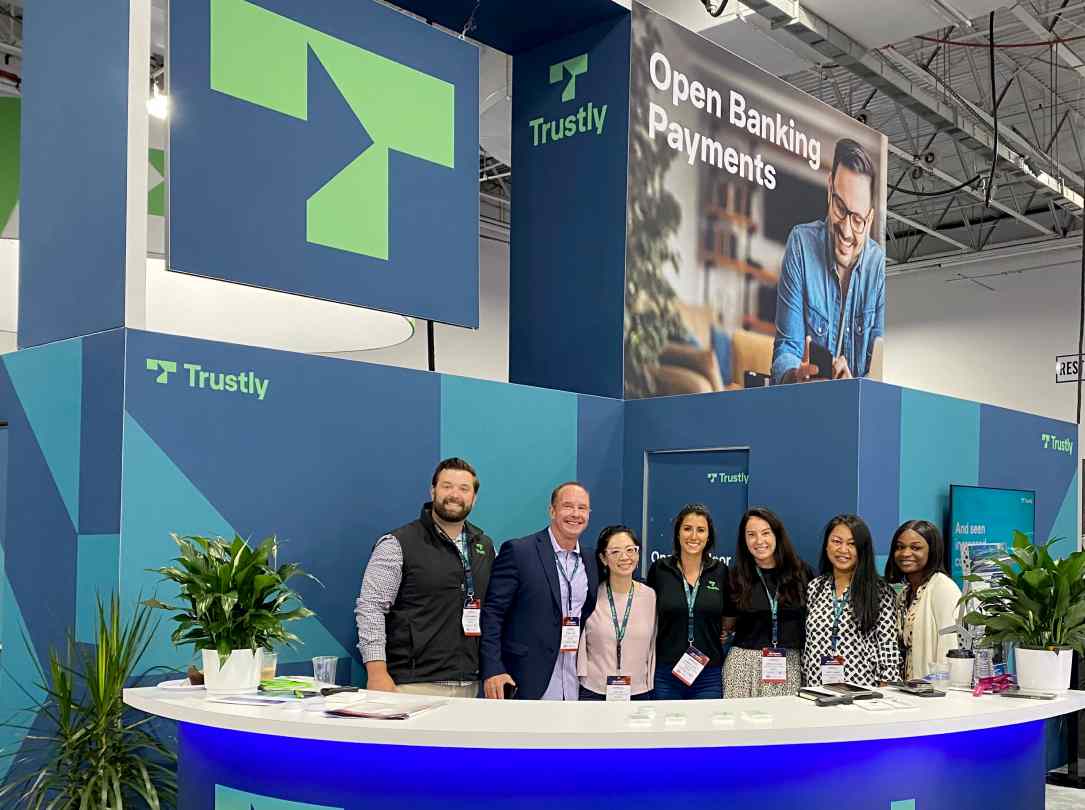 Trustly's employees at their booth at SBC Summit North America.
