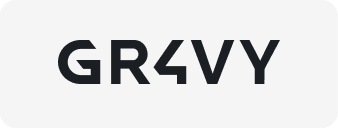 GR4VY logo text in bold uppercase letters on a light background.