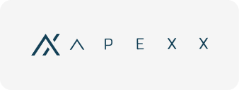 APEXX company logo with stylized 'A' and uppercase text.