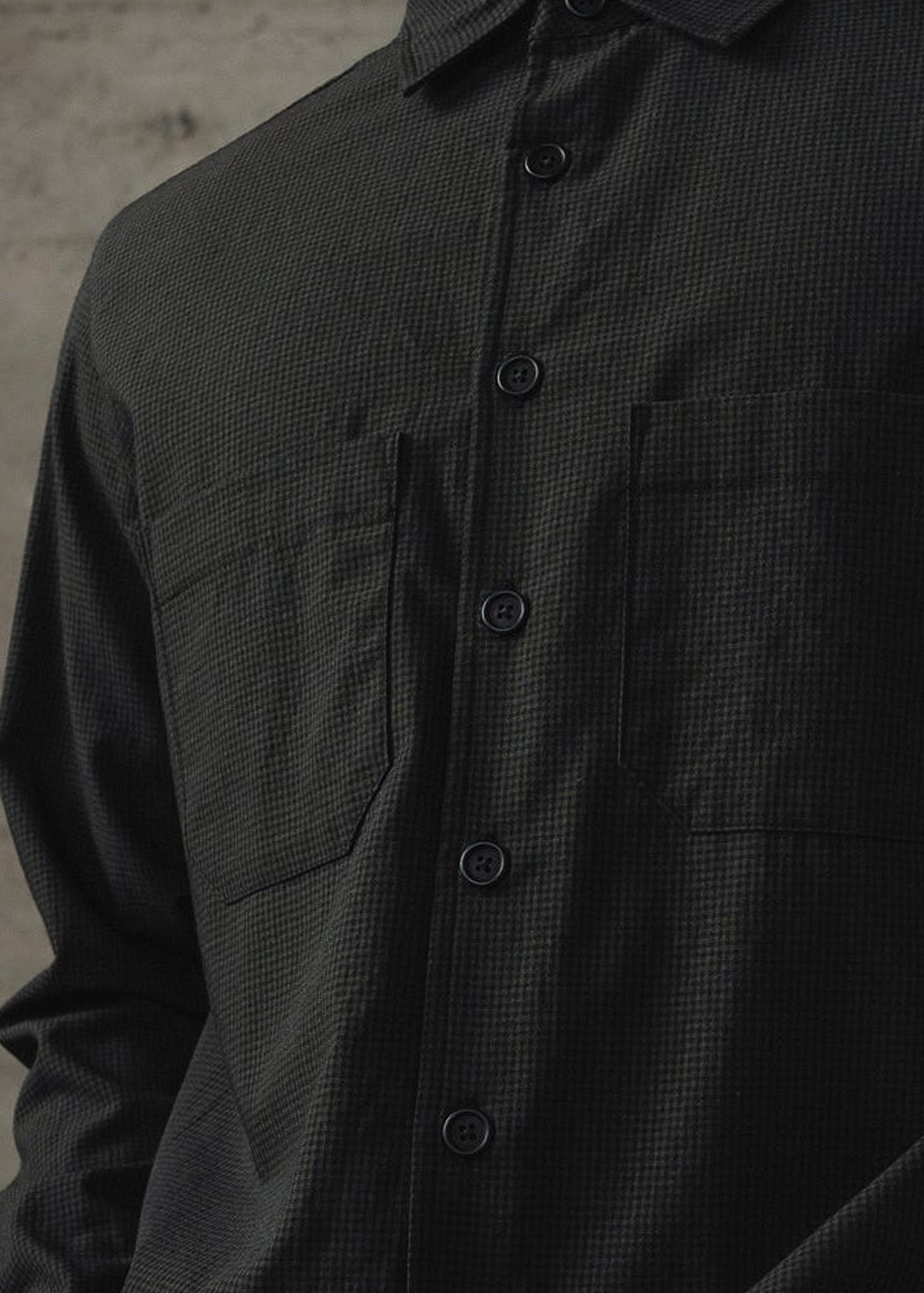 Two Pocket Shirt –– Worsted Wool Check