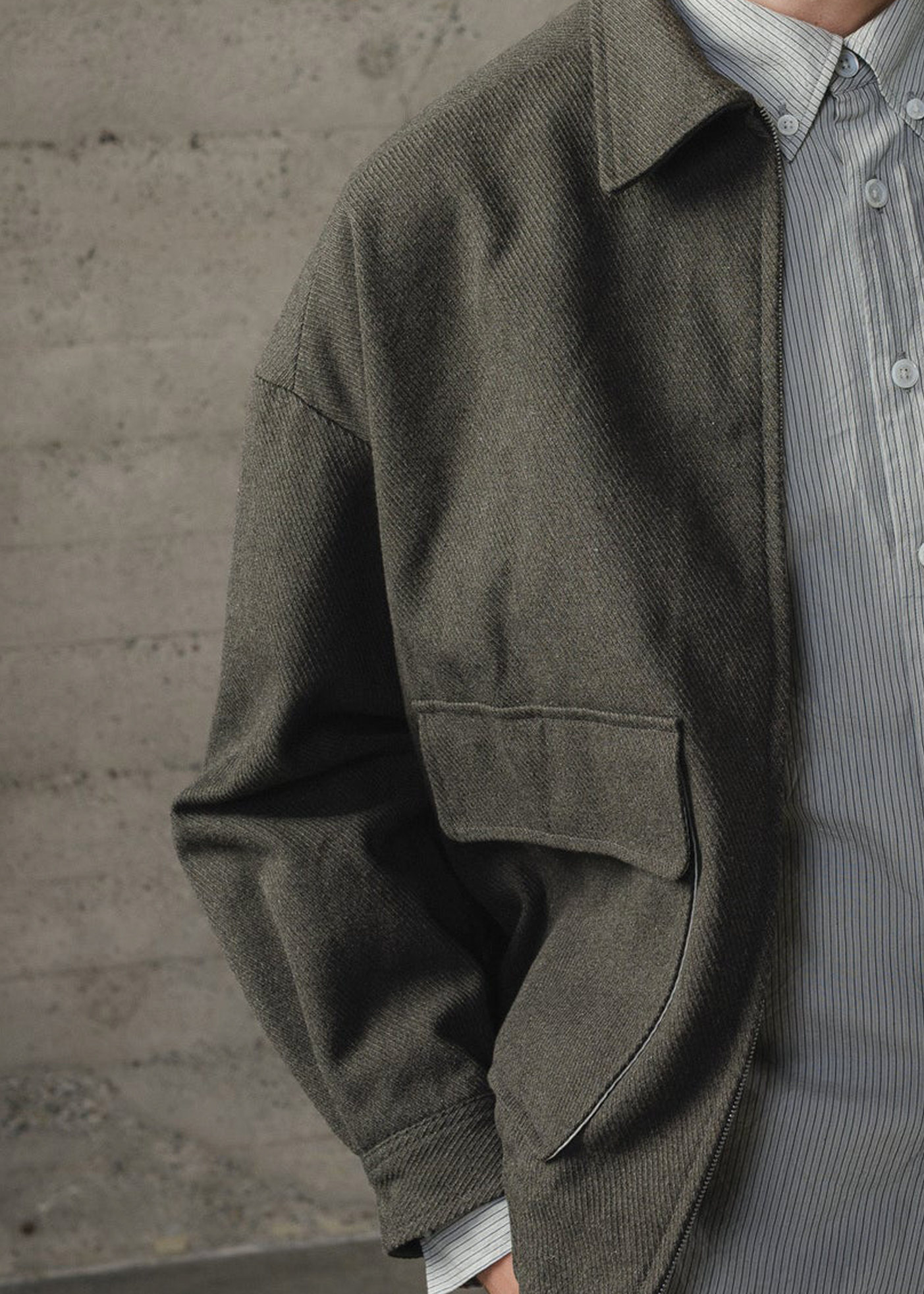 Zip Jacket Two –– Top Dyed Cotton Kersey