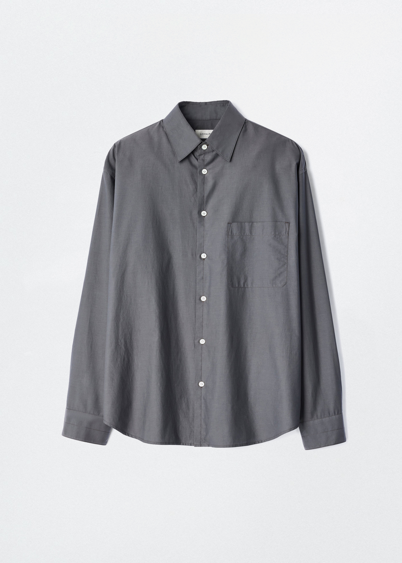 Regular Shirt –– Washed Cotton Silk (Steel)