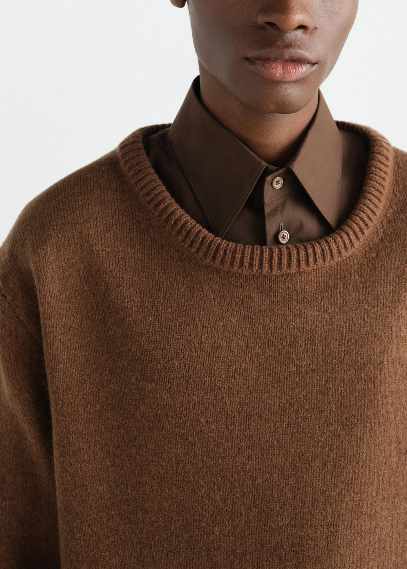 Crew Neck Sweater –– Alpaca Blend (Cep)