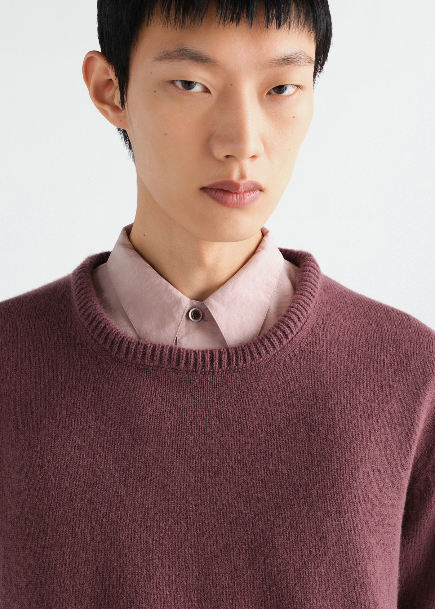 Crew Neck Sweater –– Alpaca Blend (Mauve)