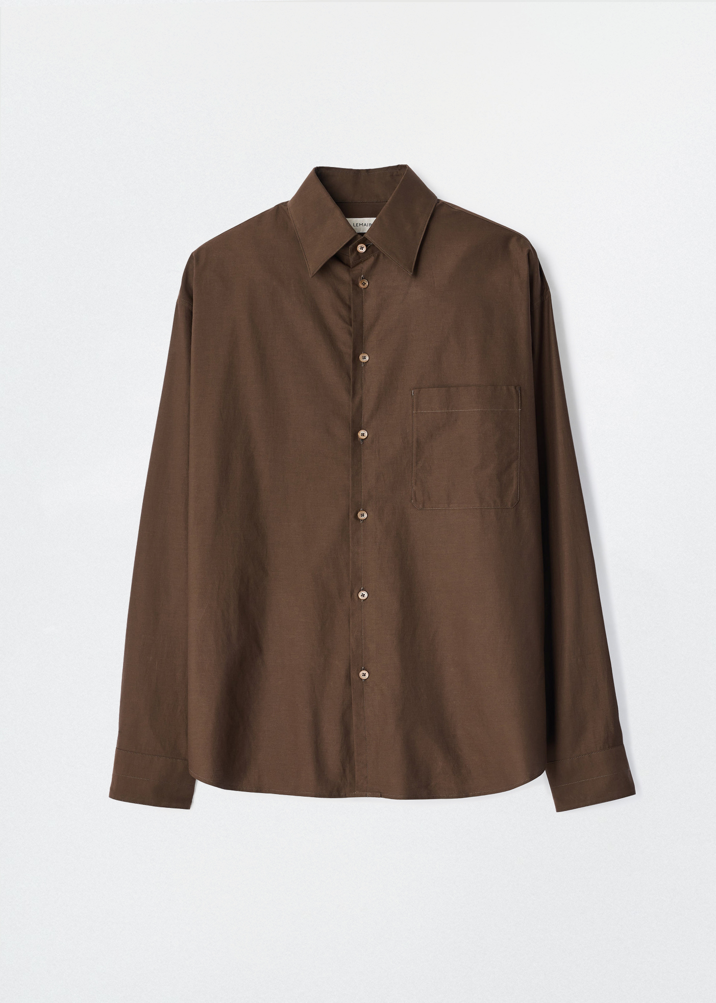 Regular Shirt –– Washed Cotton Silk (Truffle)