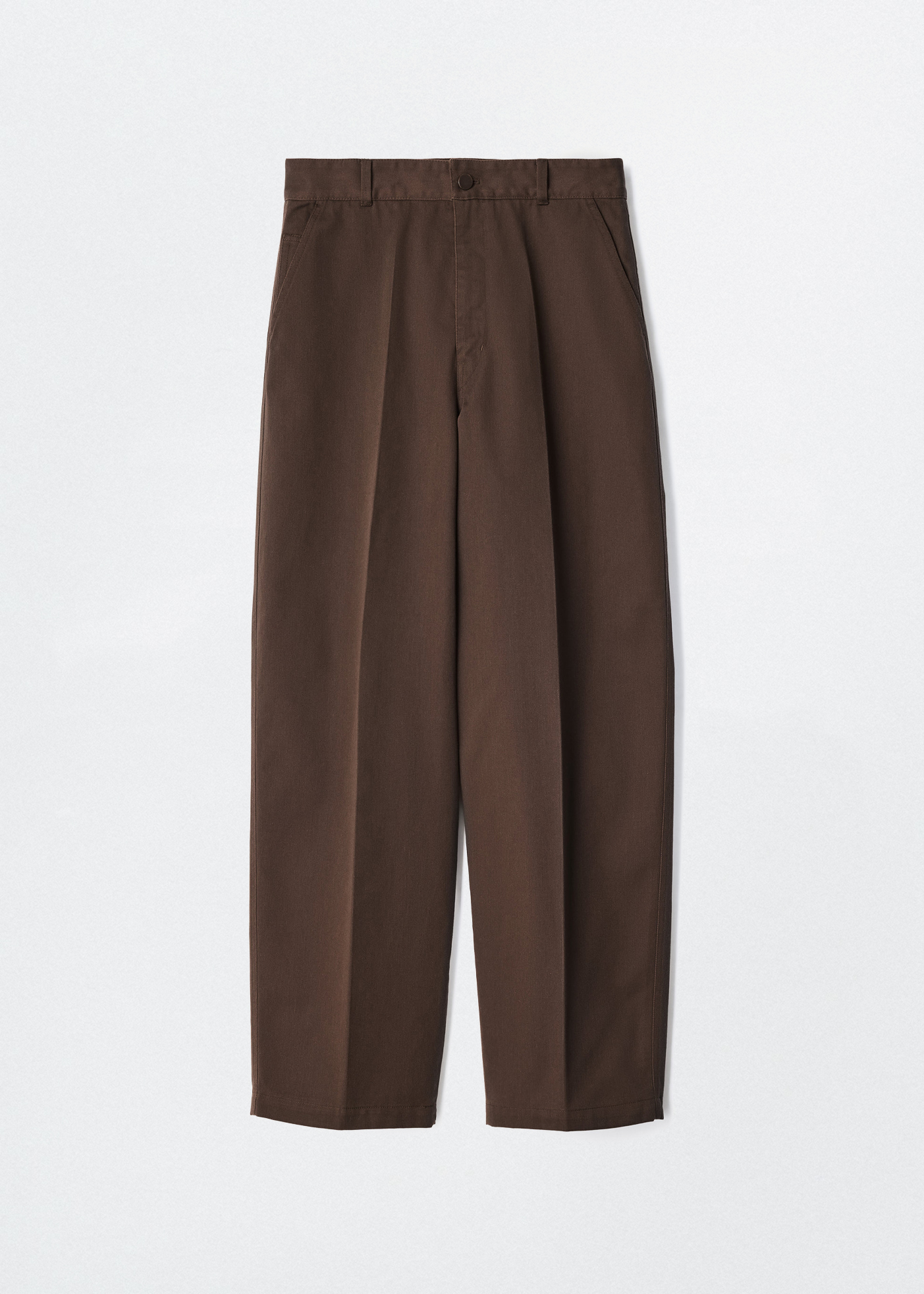 Barrel Pants –– Cotton Twill Blend (Carob)