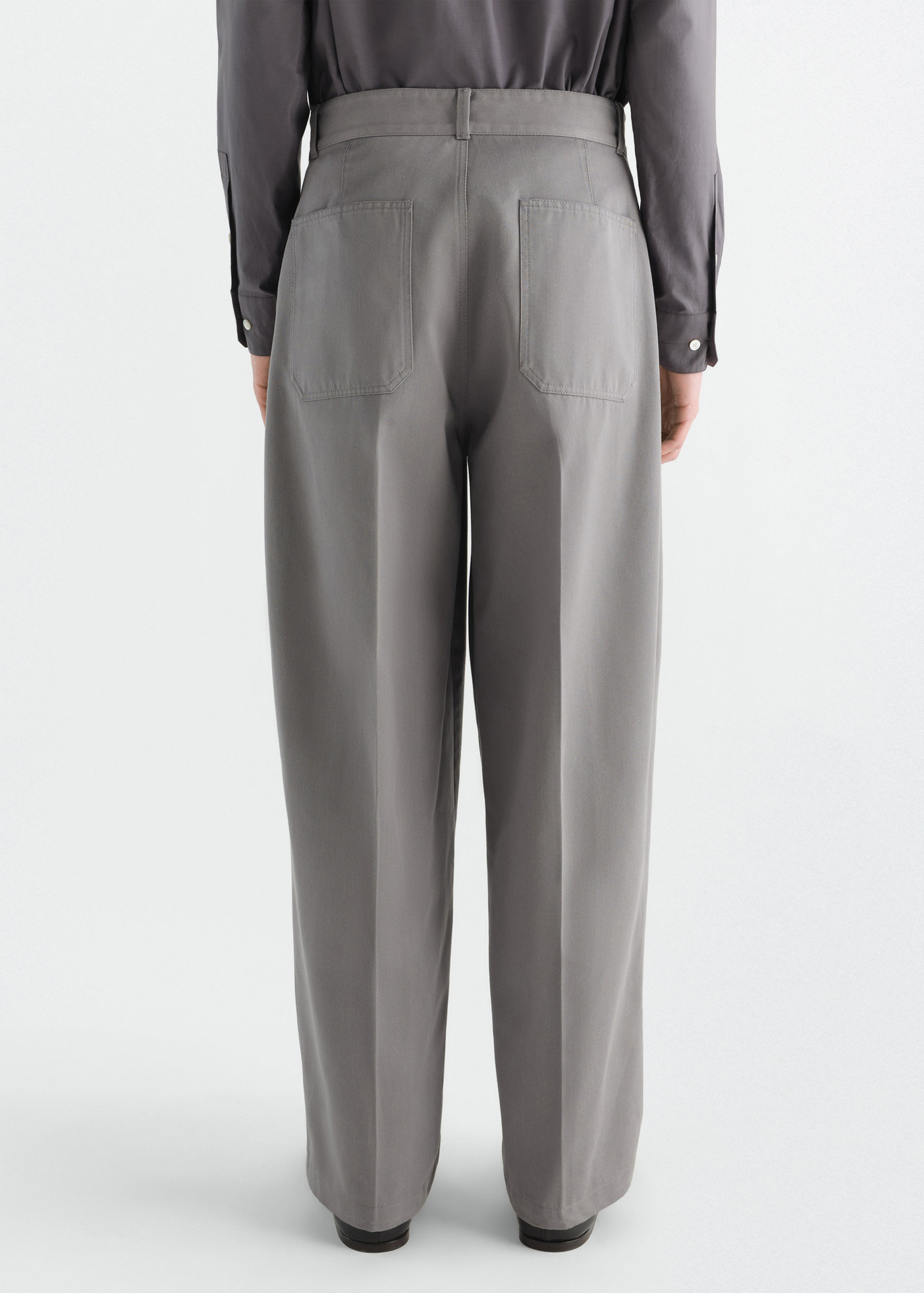 Barrel Pants –– Cotton Twill Blend (Dolphin)