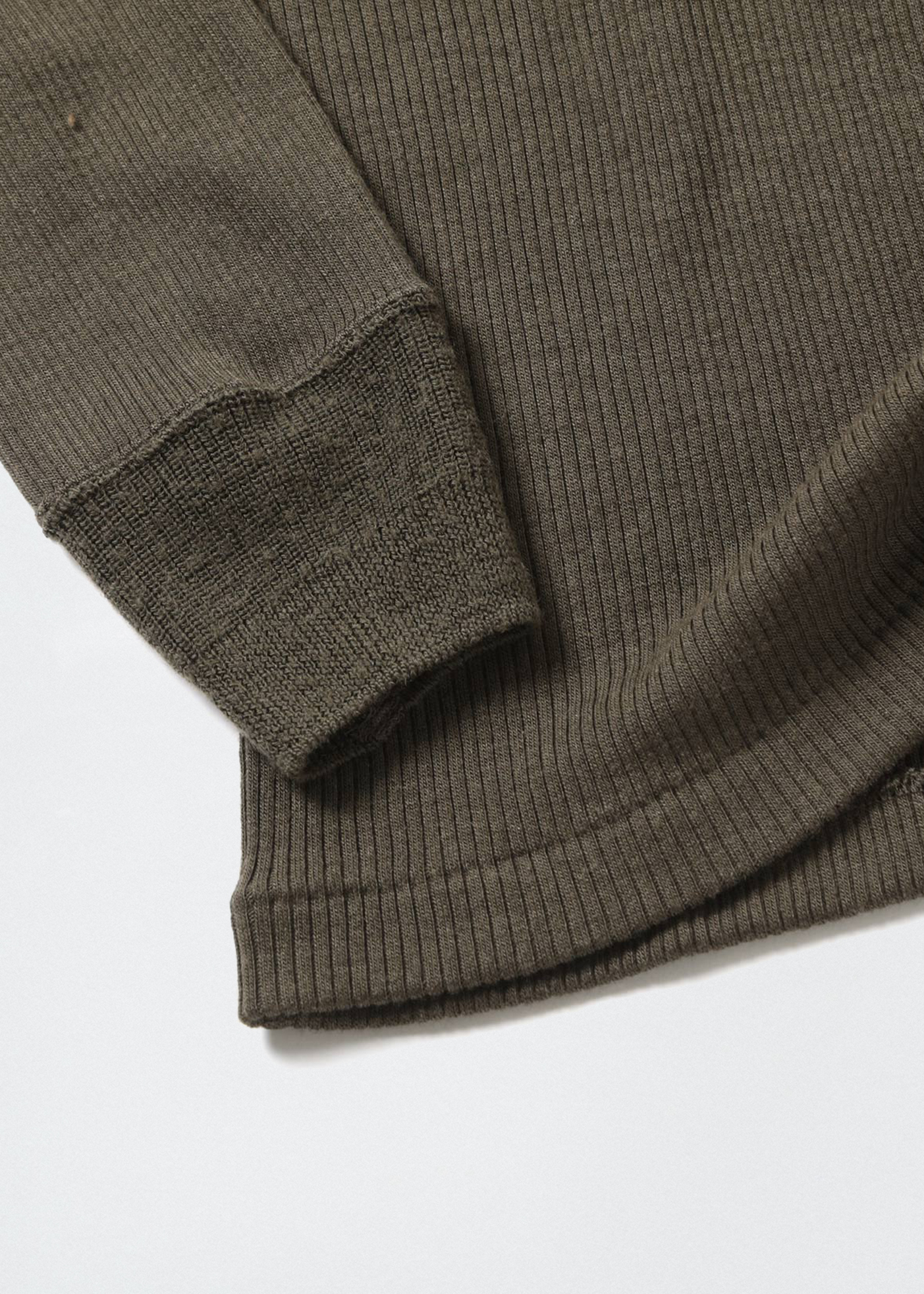 Wool Silk Soft Rib L/S –– Dark Brown