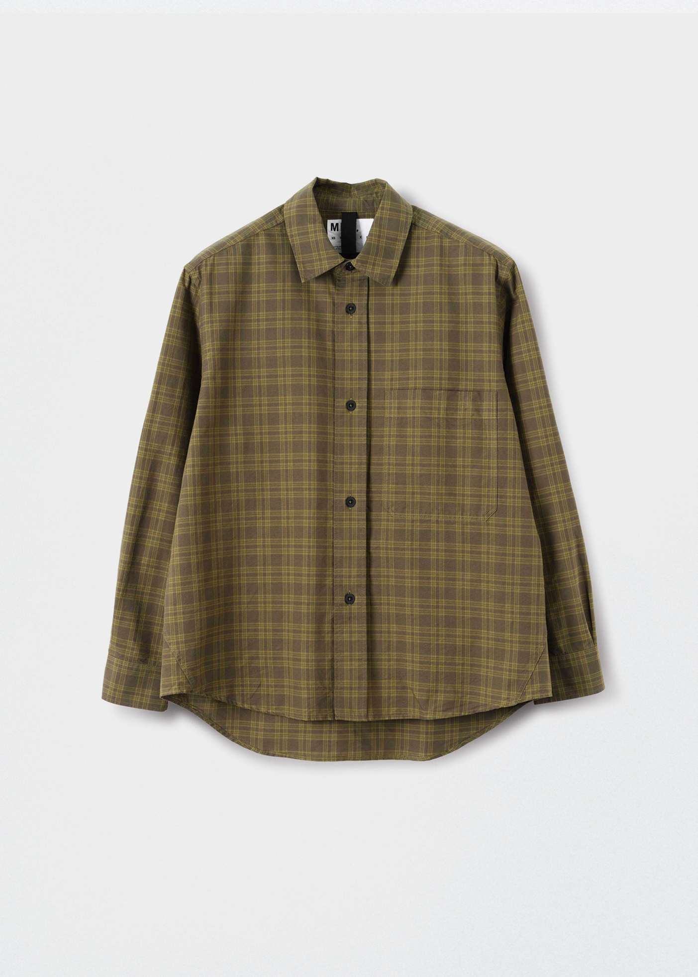 MHL Basic Tonal Cotton Check Shirt –– Khaki/Cumin