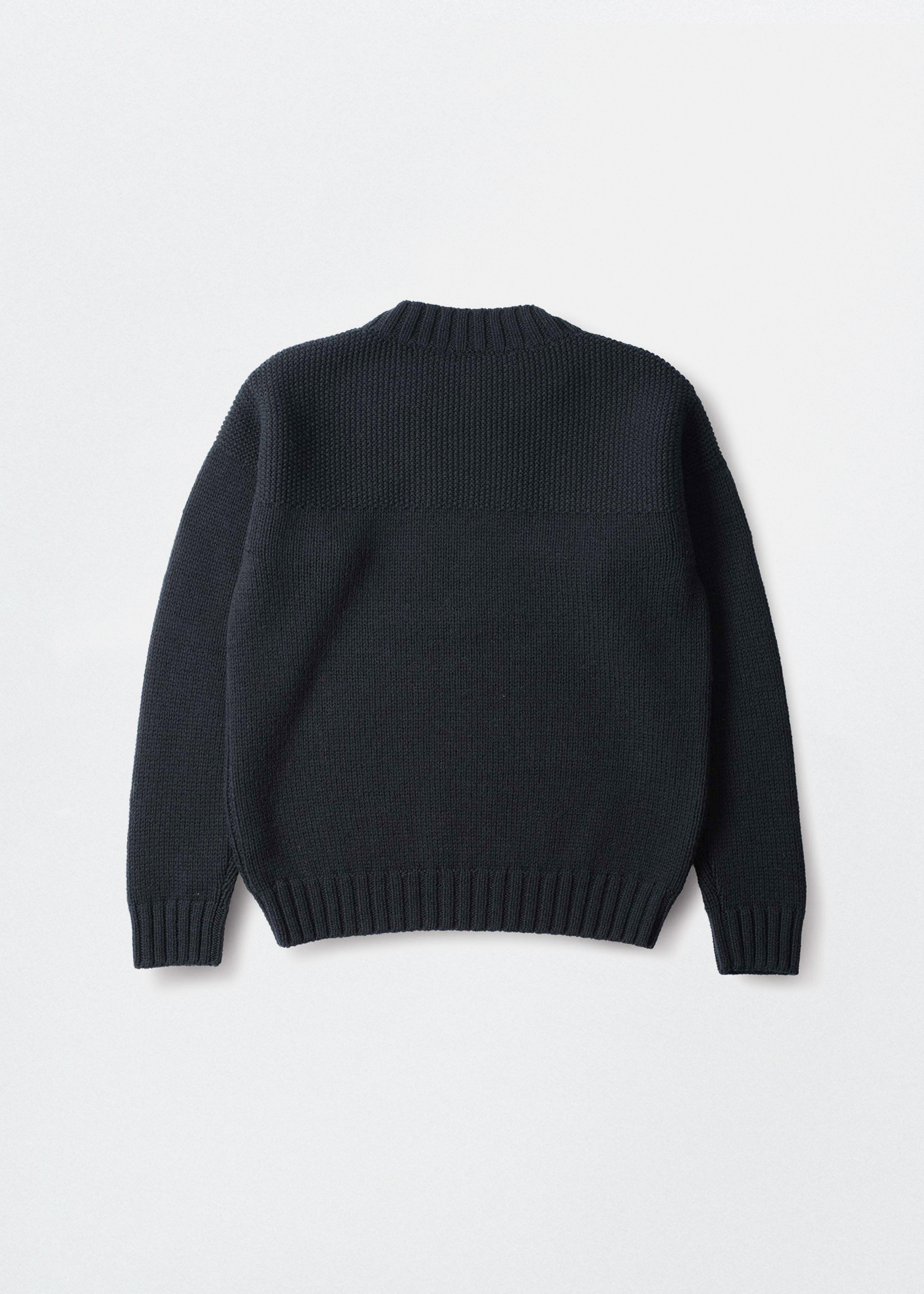 Fisherman's Jumper Soft Wool –– Ink