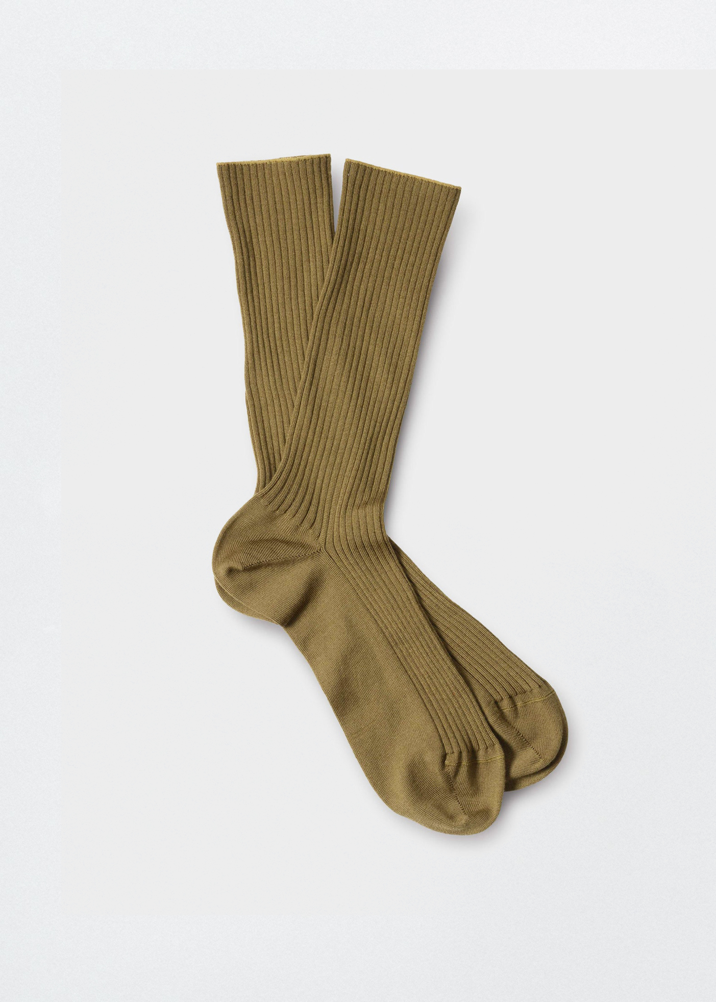 Full Rib Socks Fine Merino –– Ochre