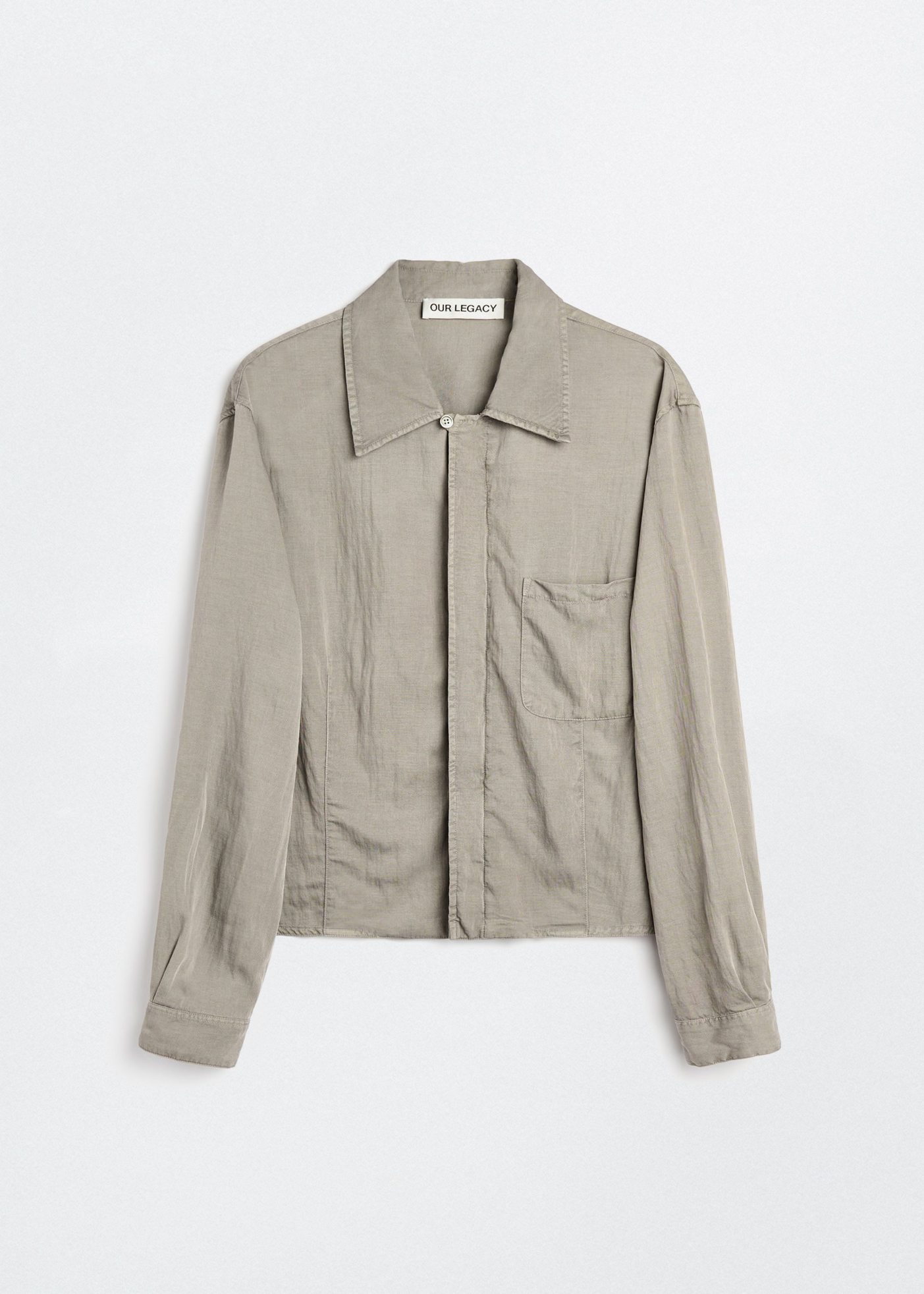 Sift Zip Shirt –– Warm Gravel Warmth Viscose