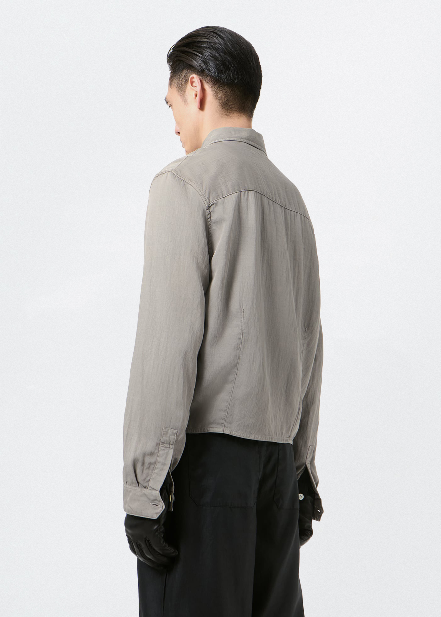 Sift Zip Shirt –– Warm Gravel Warmth Viscose