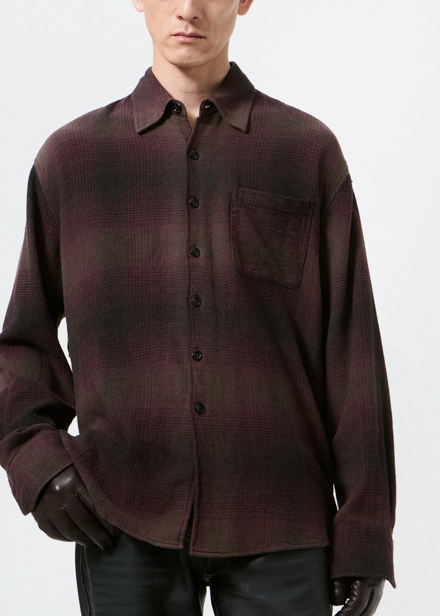 Above Shirt –– Cordial Dusk Check Grain Weave