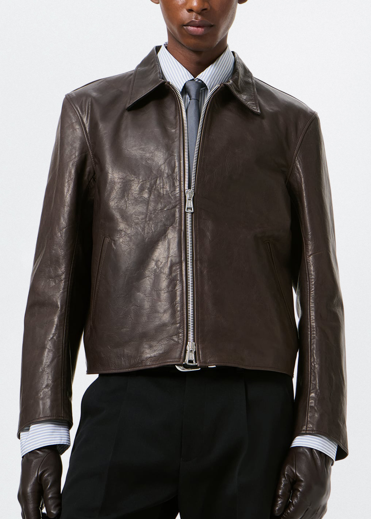 Mini Jacket –– Matted Brown Waxed Bovine