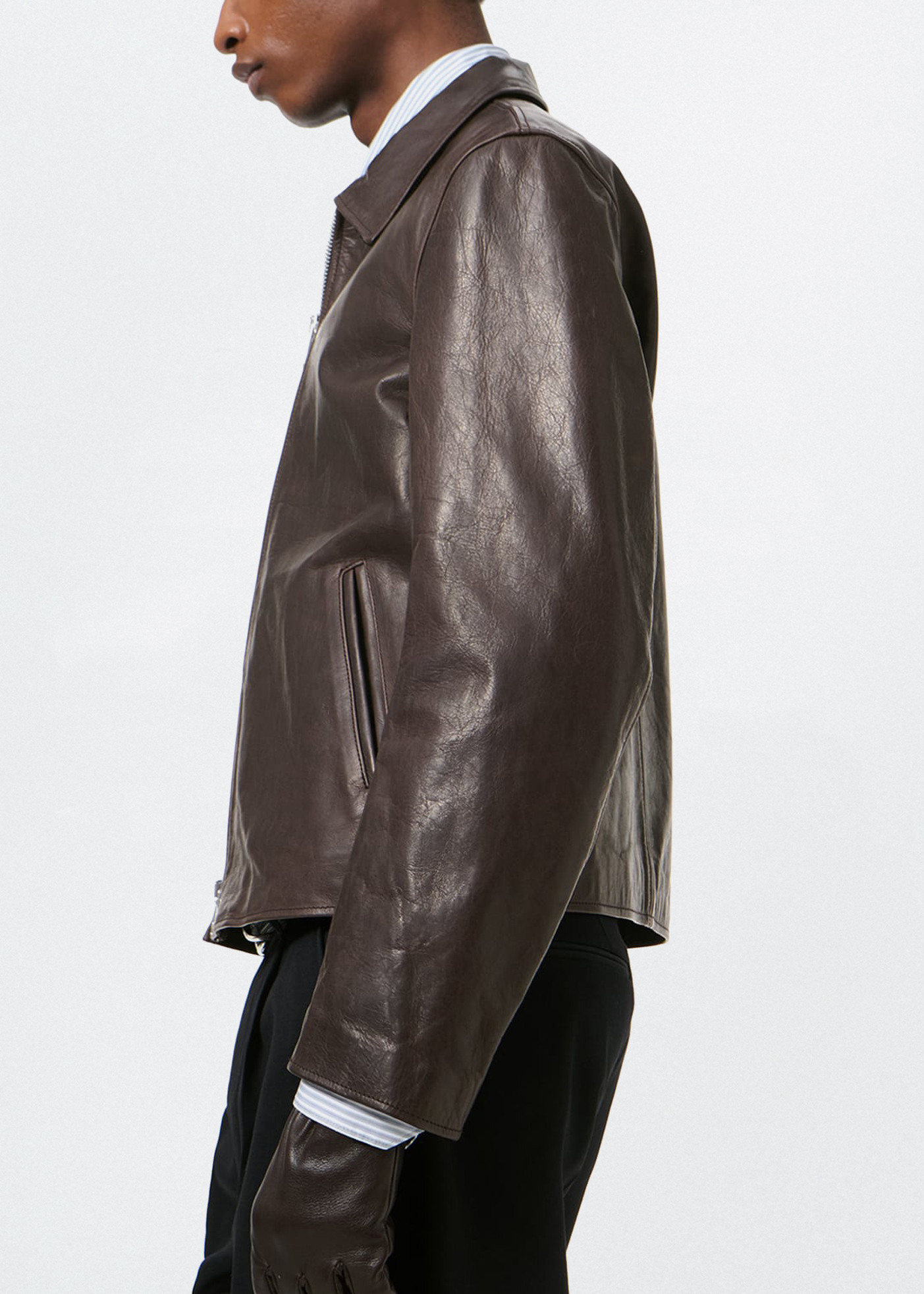 Mini Jacket –– Matted Brown Waxed Bovine