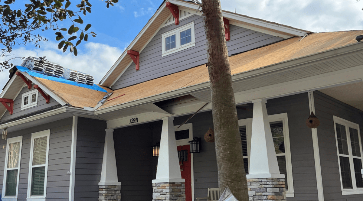 GAF Timberline HDZ shingles being installed in Gainesville, FL
