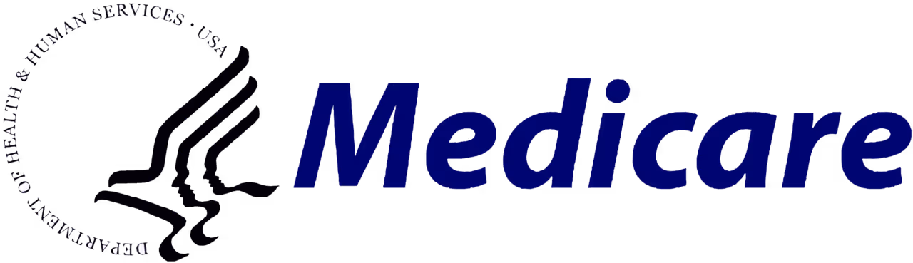 Seal of the U.S. Department of Health & Human Services next to the word Medicare in bold blue text.