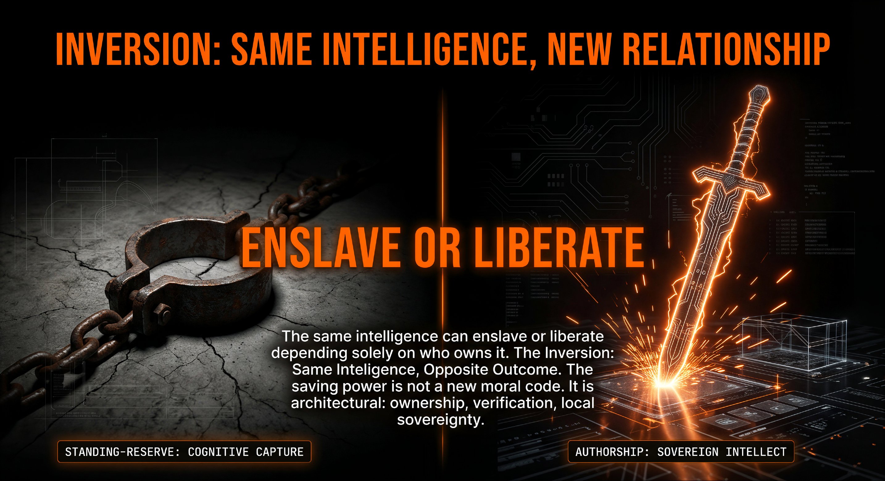 Inversion: Same Intelligence, New Relationship — Enslave or Liberate