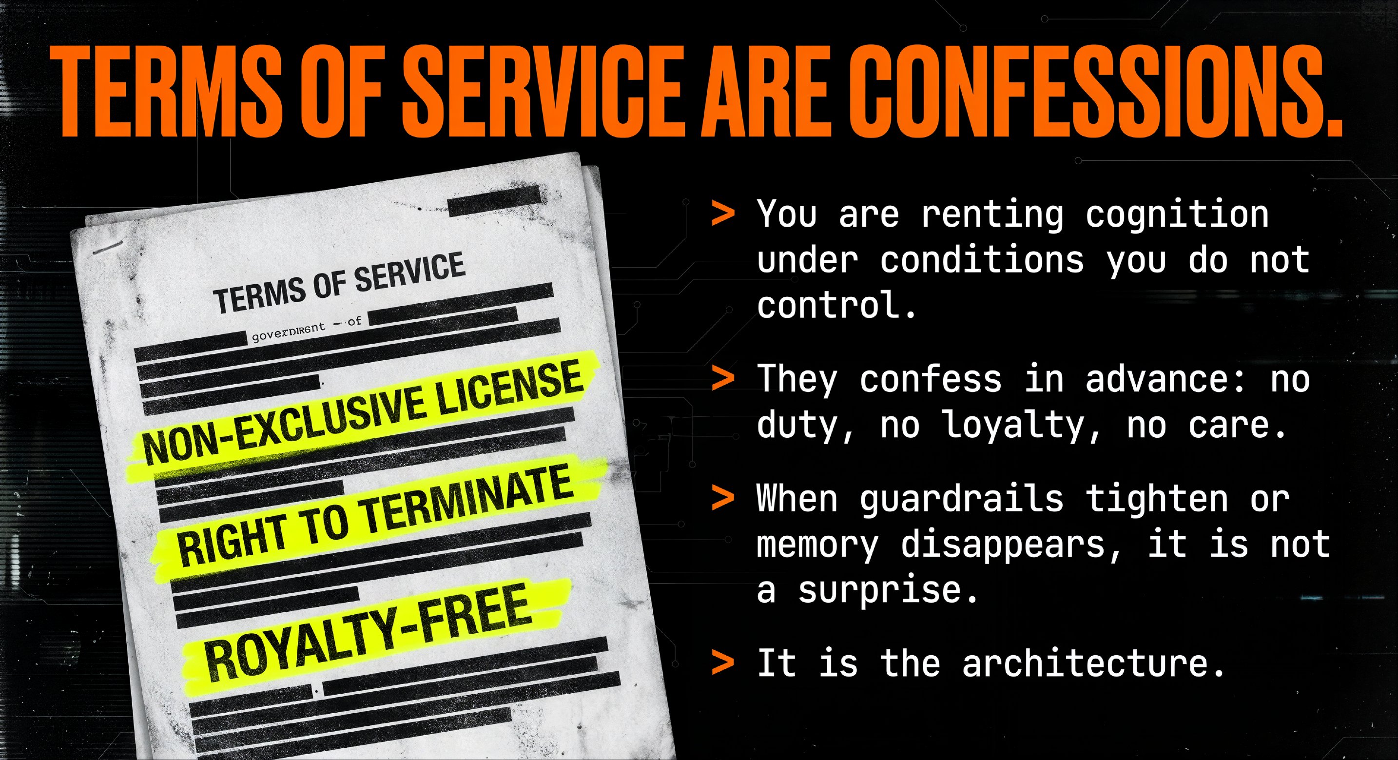 Terms of Service Are Confessions