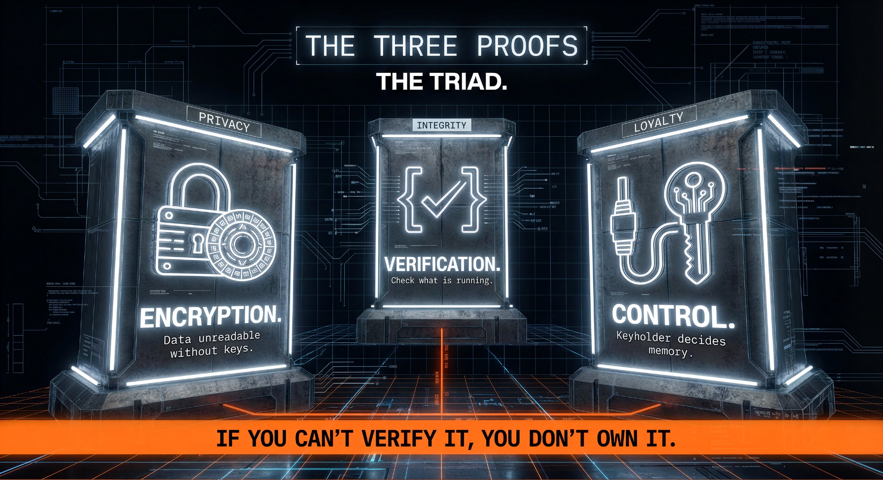 The Three Proofs: Privacy, Integrity, Loyalty