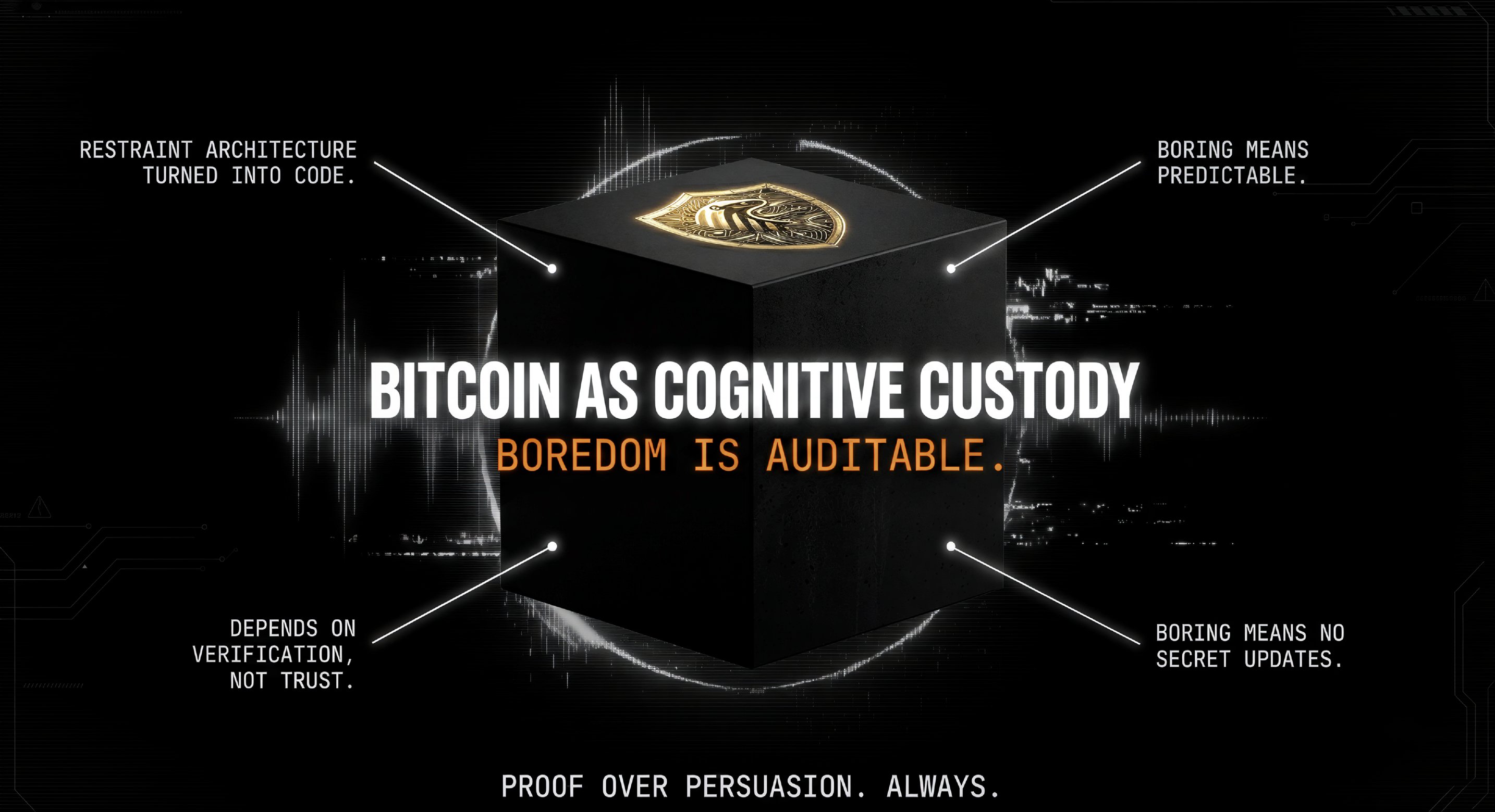 Bitcoin as Cognitive Custody: Boredom Is Auditable