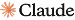 Logo of Claude AI with orange asterisk followed by the word Claude in black font.
