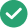 Green circle with a black check mark inside.