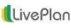 LivePlan company logo with stylized green and yellow bars to the left of the text.