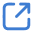 Blue external link icon with an arrow pointing diagonally up and right from a square.