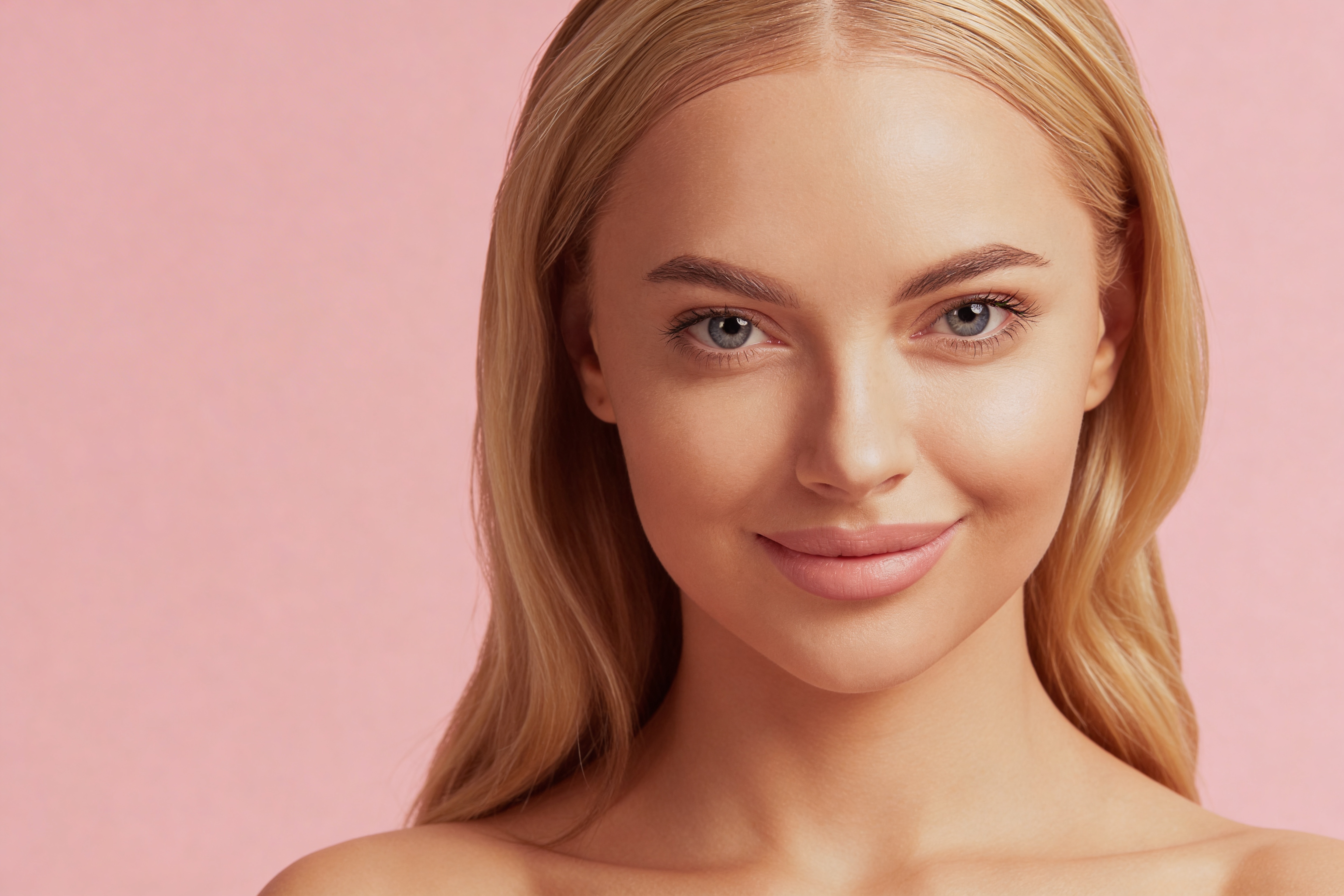 Schöne gepflegte Gesichtshaut