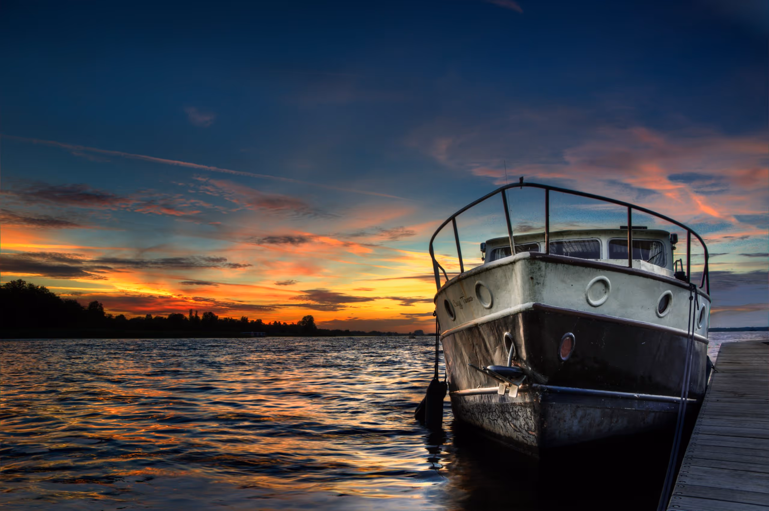boat on a lake