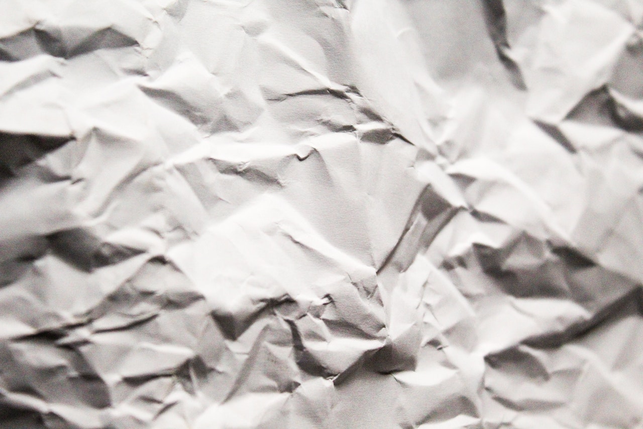 Crumpled white paper